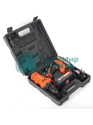 Дрель-шуруповерт Patriot BR 187UES, 18 В, 2 Ач, 25 Нм, щеточный