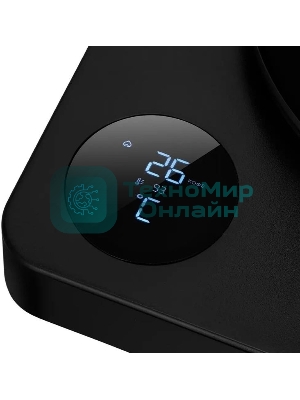 Чайник электрический Kitfort КТ-6726 1л. 1200Вт черный/дерево корпус: нерж.сталь/пластик