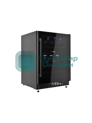 Винный шкаф встраиваемый ZÜGEL ZCWI460DB, черный