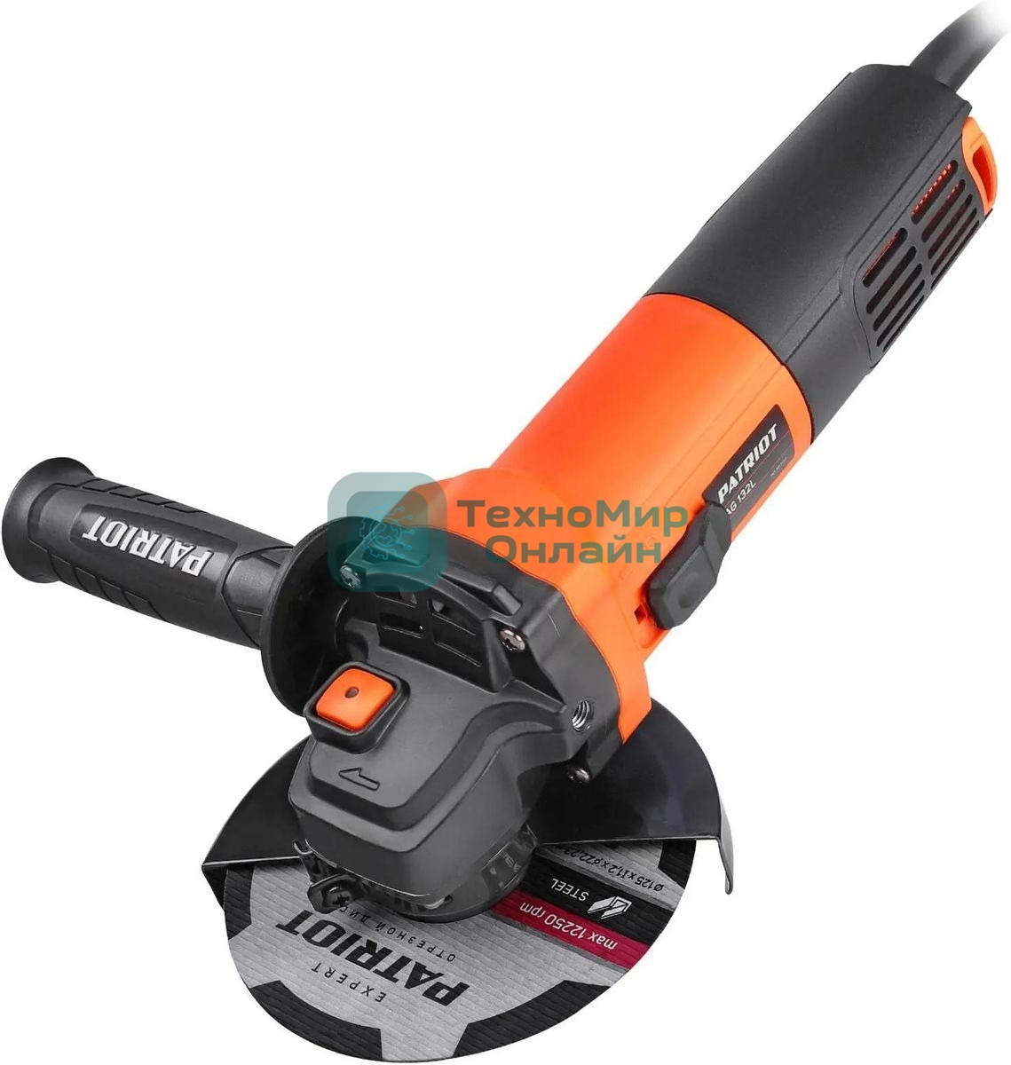 Угловая шлифовальная машина Patriot Optima AG 132L 750Вт 11000об/мин рез.шпин.:M14 d=125мм (110301132)