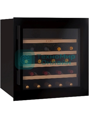 Винный шкаф LEX LWD6036BL черный, 92 л, 1 отсек, 36 бут.
