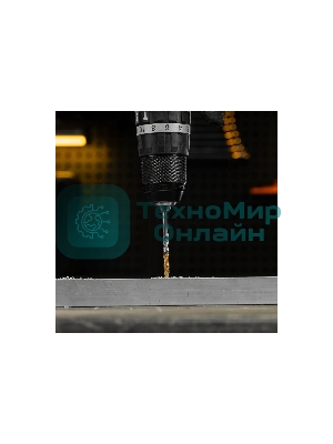 Сверло спиральное по металлу Denzel 5 x 86мм, Р6М5, Golden Tip