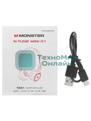 Беспроводные наушники MONSTER N-tune mini 01 черный, накладные, Bluetooth, до 50 ч