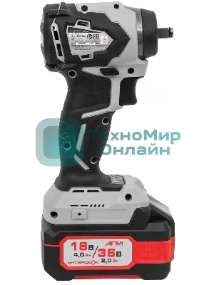 Гайковерт аккумуляторный ударный ИНТЕРСКОЛ GAU-250/36VE