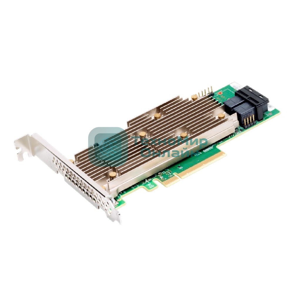 RAID-контроллер Broadcom 9460-8i SGL  (05-50011-02)  PCIe 3.1 x8 LP, SAS/SATA/NVMe, RAID 0,1,5,6,10,50,60, 8port(2 * int SFF8643), 2GB Cache, 3508ROC