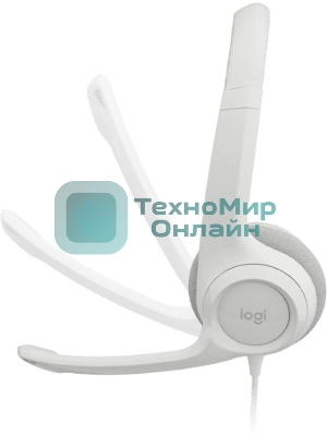 Гарнитура Logitech H390 белый, проводная, USB