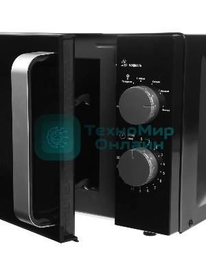 Микроволновая печь Galanz MOS-2401FMB черный, 20 л, 800 Вт, поворотный механизм