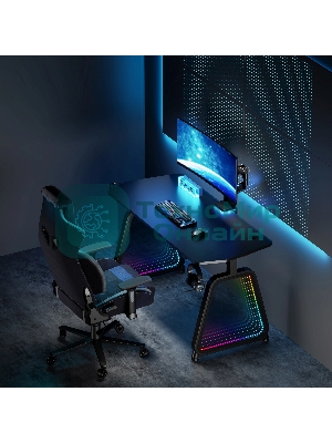 Стол игровой Cactus CS-GMD-BK-RGb столешница МДФ, черный каркас черный 136x60x75 см