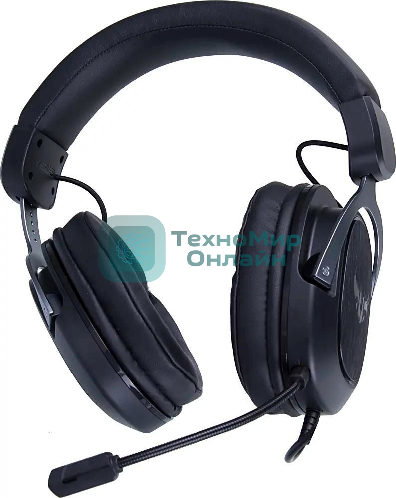 Гарнитура ASUS TUF Gaming H3 чёрный/серый, проводная, mini jack 3.5 мм, регулятор громкости, отключаемый микрофон