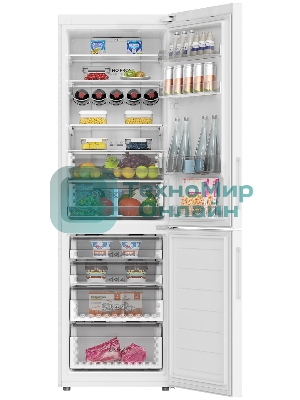 Холодильник Haier C2F636CWRGU1 белый двухкамерный 256/108 л морозилка снизу, No Frost