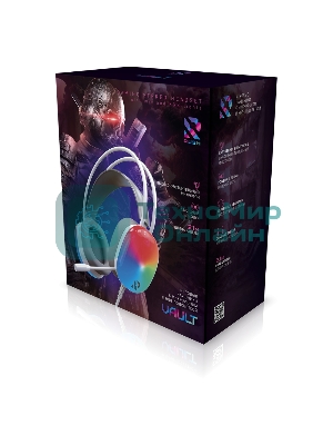 Гарнитура SmartBuy VAULT RGB белый, проводная, USB, подсветка