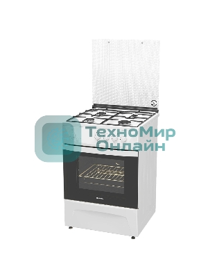 Плита газовая Darina 1D GM141 007 W белый, конфорок 4 шт, духовка 50 л, 60 см x 85 см x 60 см