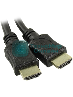 Кабель HDMI C-HM-HM-5M Wize, 5 м, v.2.0, 19M/19M, позол.разъемы, экран, черный, пакет