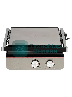 Гриль электрический Hyundai HYG-5047 2200Вт черный/черный