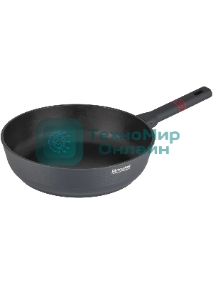 Сотейник Rondell Stripes RDA-1617 d=28 см, (без крышки) серый