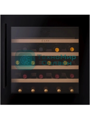 Винный шкаф LEX LWD6036BL черный, 92 л, 1 отсек, 36 бут.
