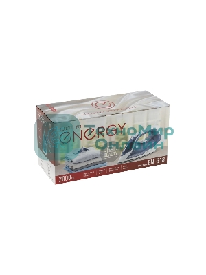 Утюг Energy EN-318 белый/синий, 2000 Вт, 22 г/мин, 240 мл