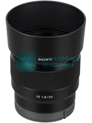 Объектив Sony SEL50F18F.SYX, 50 мм, f/1.8, фикс-объектив, компактный светосильный стандартный объектив с асферическим элементом, Sony E (FE), черный