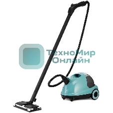 Пароочиститель напольный Kitfort КТ-9187 2000Вт черный/бирюзовый