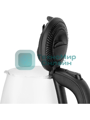Чайник электрический Vitek VT-7074 1.7 л, 2200 Вт, прозрачный/черный корпус: стекло/пластик