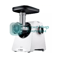 Мясорубка электрическая Bosch MFWS420W белый, 1900 Вт, 2.5 кг/мин, реверс, насадки - 3