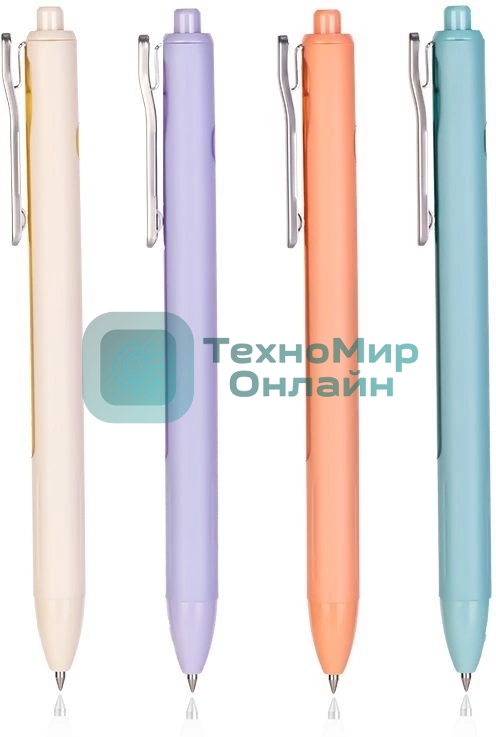 Ручка гелевая Deli Nusign NS688 ассорти, d=0.5мм, черные чернила, автоматическая