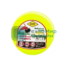 Леска для триммеров DDE Classic line 644-764 круг 2.4мм х 44м желтый в блистере