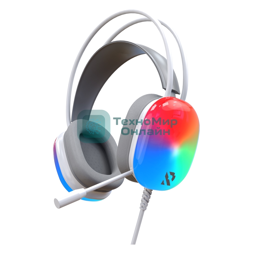 Гарнитура SmartBuy VAULT RGB белый, проводная, USB, подсветка