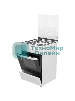 Плита газовая Darina 1D GM141 007 W белый, конфорок 4 шт, духовка 50 л, 60 см x 85 см x 60 см