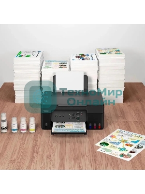 МФУ струйное Canon PIXMA G3430 (5989C009), A4, цветное, печ. 11 стр/мин. (ч/б) 6 стр/мин. (цвет), скан. до 3.16 стр/мин., 4800 x 1200 dpi (печать) 600x1200dpi (скан.), USB, Wi-Fi, Air Print, Mopria