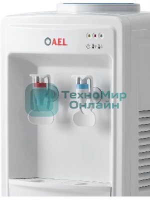 Кулер для воды AEL LD-AEL-718C, верхняя загрузка, нагрев 87 °С, охлаждение 15 °С, белый