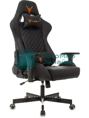 Кресло Knight ARMOR черный, экокожа, 120 кг, механизм качания