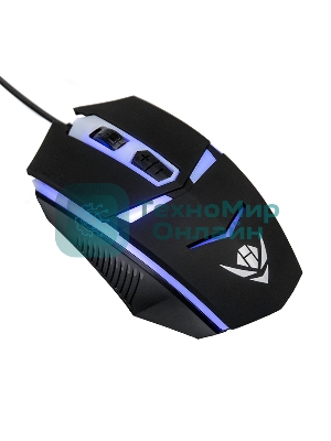 Мышь проводная Nakatomi MOG-02U черный, 1600 dpi, USB, кнопки - 5