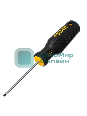 Отвертка Denzel SL3х75 мм, S2, 3к рукоятка