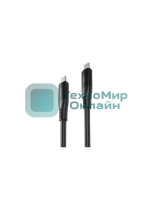 Кабель OLMIO SHIELD, Type-C - Type-C, 60W 3A, 1.2м, черный