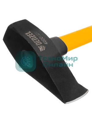 Колун-кувалда Denzel 4000 г, кованая, фибергласовая рукоятка c TPR покрытием, 880 мм