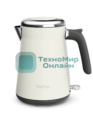 Электрочайник Tefal KI666AE0 молочный, 1.7 л, 2400 Вт, скрытый нагревательный элемент