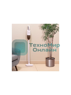 Пылесос вертикальный TENDENZA TZ-VС-305 белый, питание от аккумулятора, 80 Вт, уборка сухая, пылесборник 0,5 л