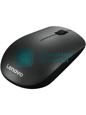 Мышь беспроводная Lenovo 400 черный, 1200 dpi, радиоканал, USB, кнопки - 3