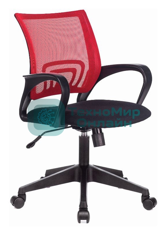 Кресло Бюрократ CH-695N/R/TW-11 красный/черный, сетка, 120 кг, механизм качания