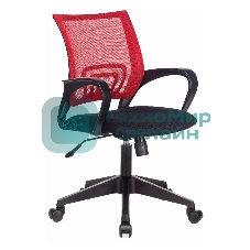 Кресло Бюрократ CH-695N/R/TW-11 красный/черный, сетка, 120 кг, механизм качания