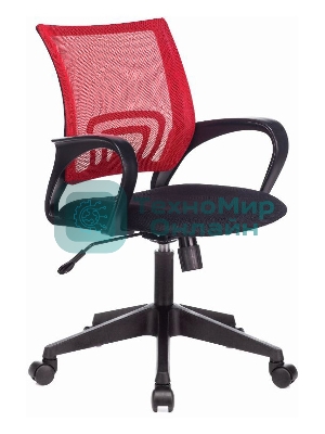 Кресло Бюрократ CH-695N/R/TW-11 красный/черный, сетка, 120 кг, механизм качания