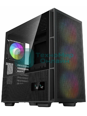 Компьютерный корпус DeepCool CH560 Digital черный (R-CH560-BKAPE4D-G-1) (ATX, без БП, 2хUSB, с окном)