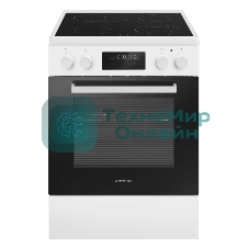 Плита электрическая Maunfeld MEC611CW09TD белый, конфорок 4 шт, духовка 59 л, 60 см x 85 см x 63 см