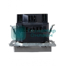 Розетка 1-местная IEK BRITE РЮш11-1-БрА (BR-R14-16-U22-018-K47) с заземлением, с защитными шторками, 16А, с USB A+C 18 Вт, алюминий