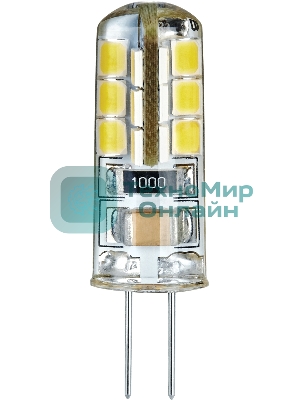 Лампа светодиодная Navigator NLL-S-G4-2.5-230-3K 2.5Вт 3000К теплый белый G4 170лм 220-240В