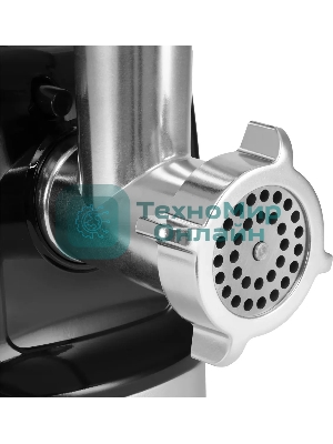 Мясорубка электрическая Rondell RDE-1458 серый, 3000 Вт, 3.5 кг/мин, реверс, защита от перегрузки, металлический лоток, насадки - 5