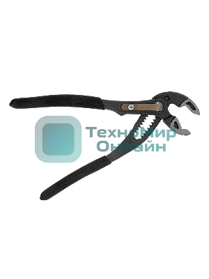 Клещи переставные Denzel кнопочный механизм, обливные рукоятки, 180 мм