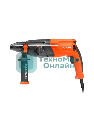 Перфоратор Patriot RH 263, SDS+, мощность 880 Вт, 2.9 Дж, 3 режима работы, макс.диаметр 26мм, глубиномер, кейс