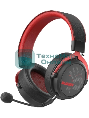 Гарнитура Bloody MR590 Sports Red красный/чёрный, беспроводная + проводная, Bluetooth, до 35 ч